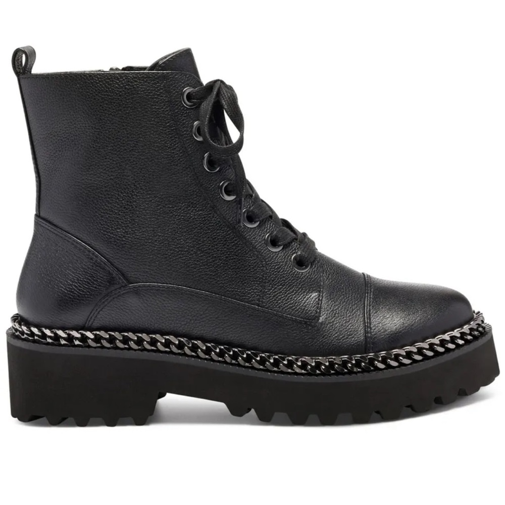 VINCE CAMUTO Mindita Chain Trim Combat Boot - Picture 4 of 13